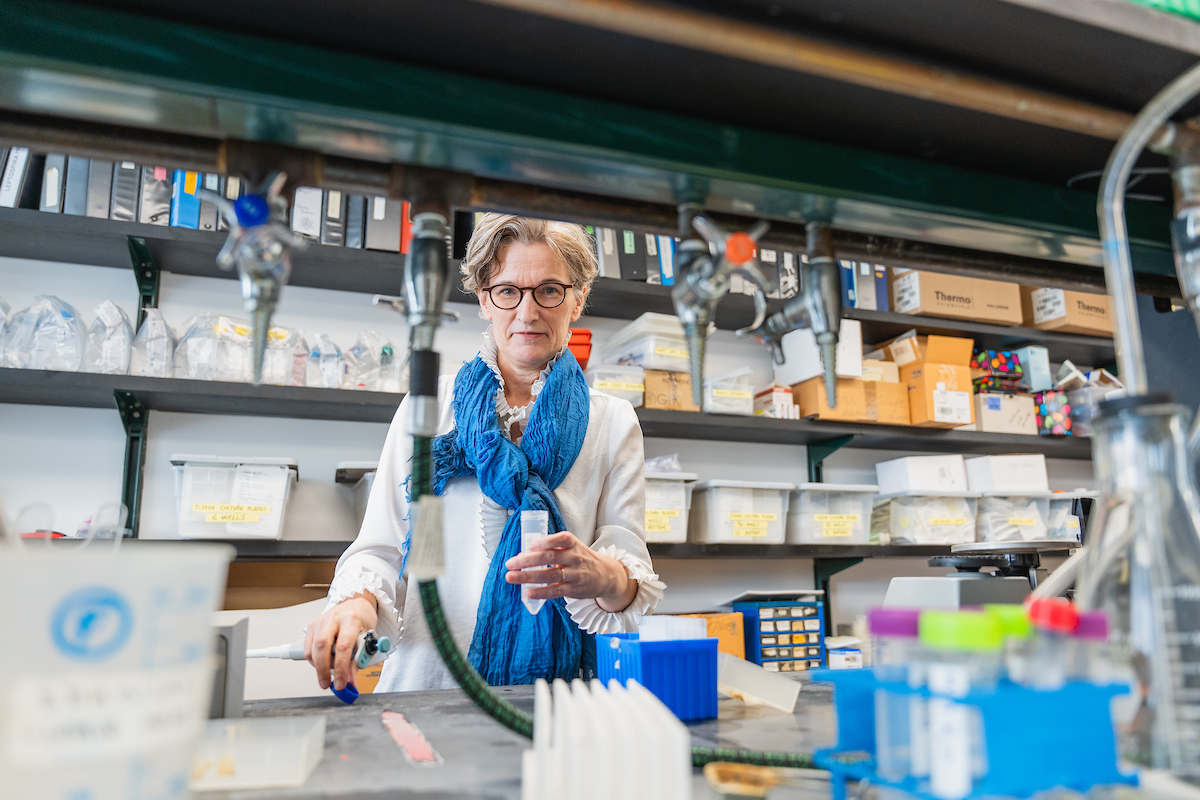 Dr. Maria Solecki in her lab