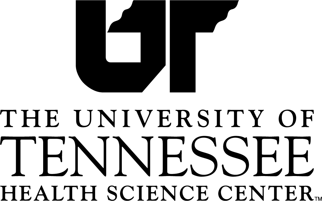 UTHS legacy centered logo that is one color using black.