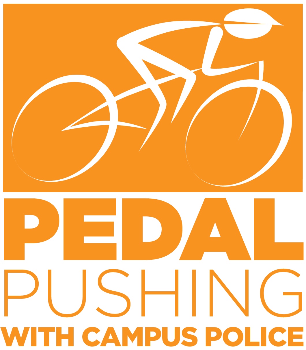 Pedal Pushing logo of bike rider.