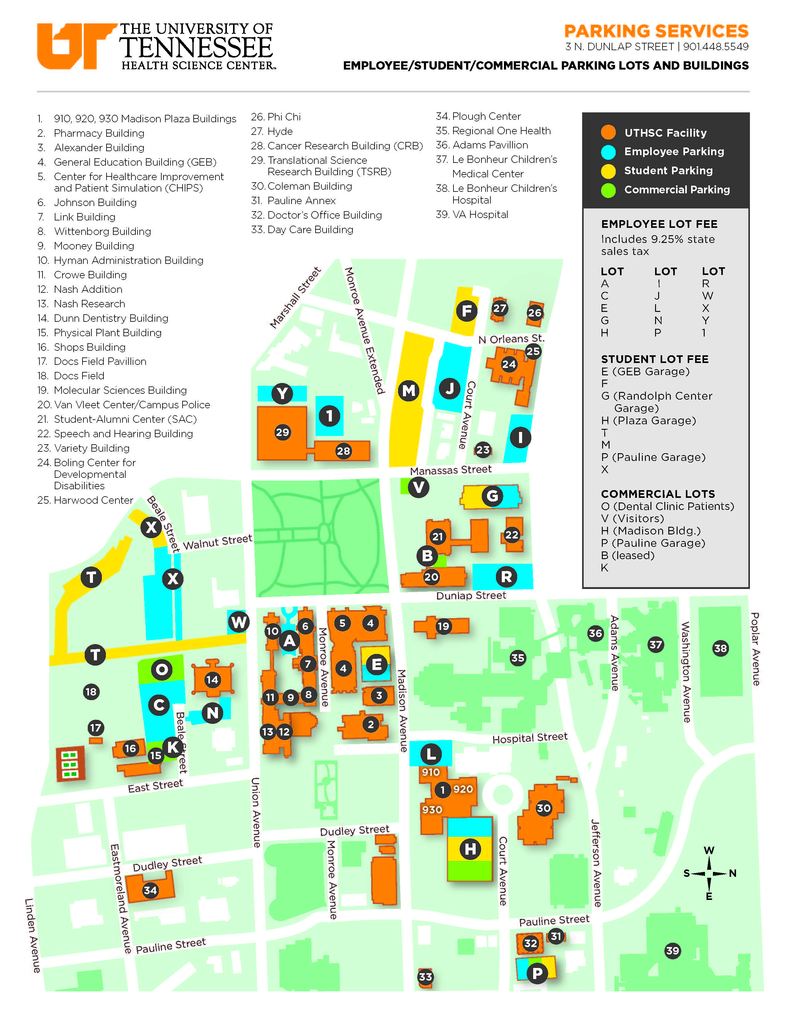 Campus Parking Map