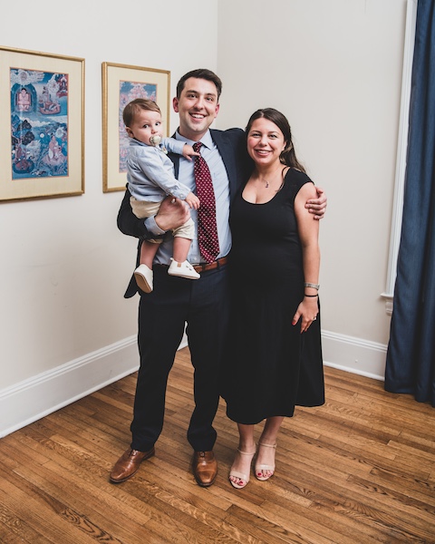 Graduating fellow with family