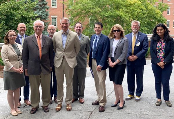 Chancellor Buckley with members of UTHSC research group and ETSU