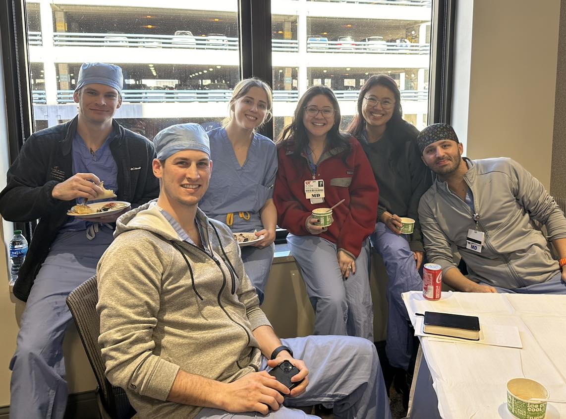 Orthopaedic and Surgery Residents enjoying the fun:  Drs. Conor Pumphrey, MacKenzie Pairitz, Nicole Nunez, Mei Ray, Levin Fairchild, and Jackson Fos