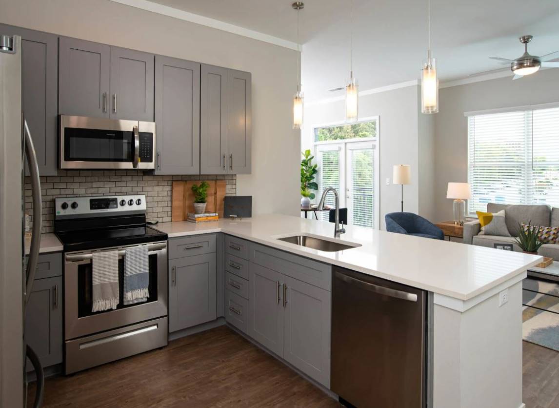 A living space in the Chattanooga housing.
