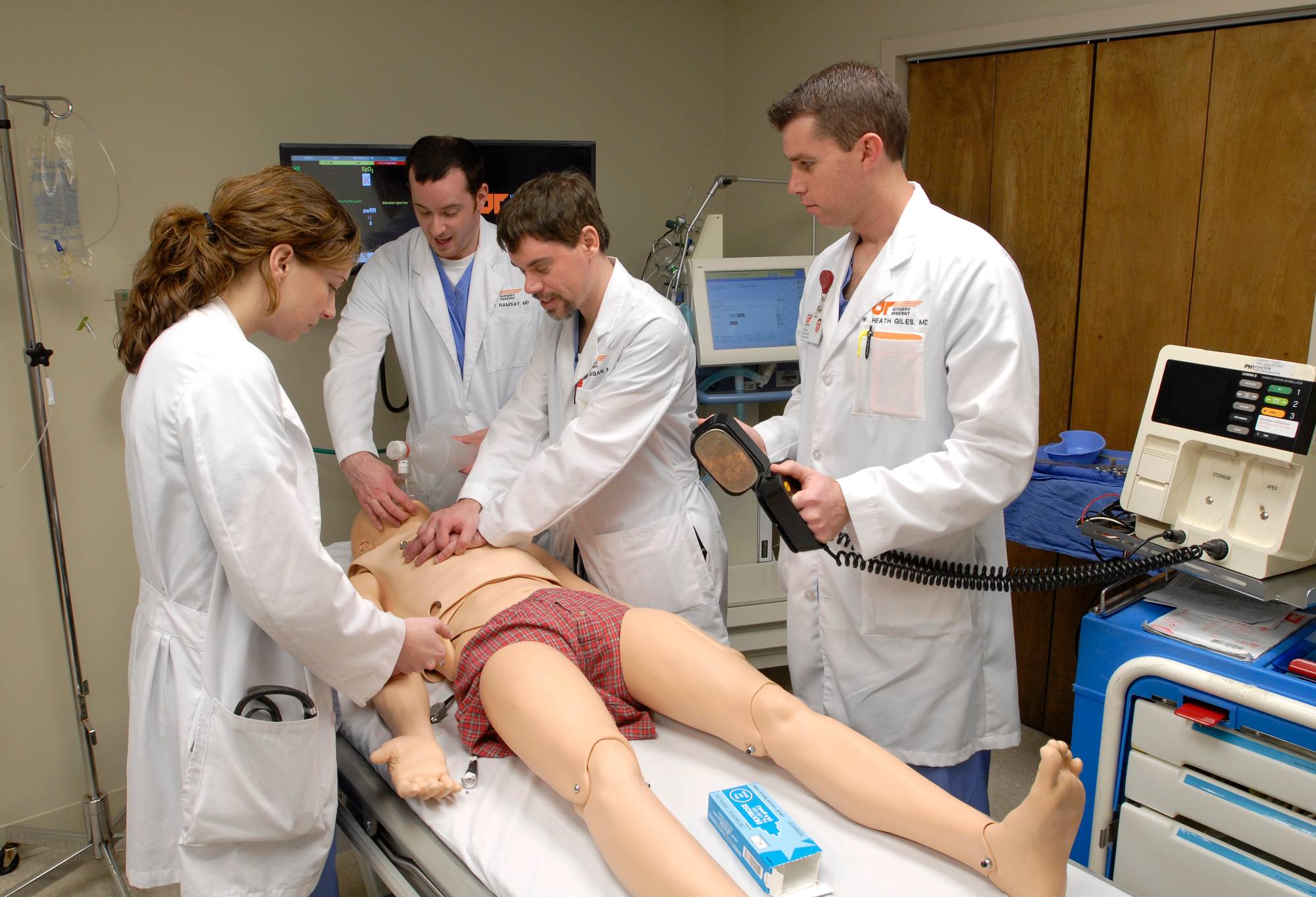 Dr. Giles teaching a simulation scenario