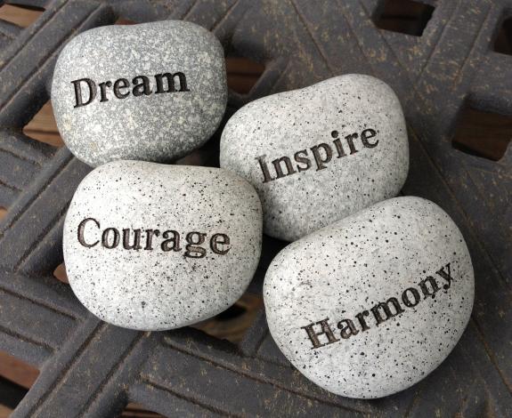 Wellness and motivation stones