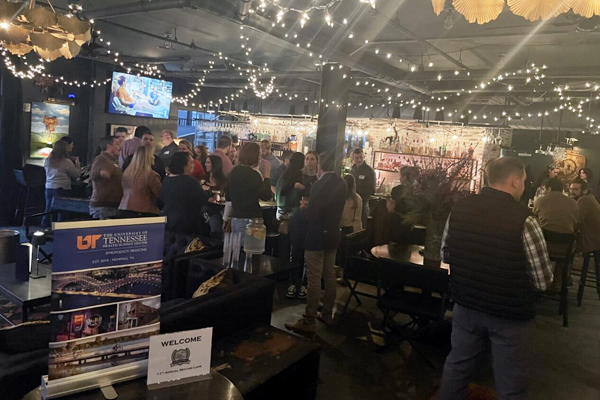 Residents inside a restaurant