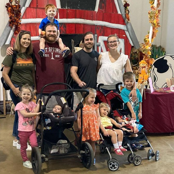Residents and families at the fair