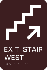 Example of braille stairwell ID sign
