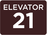 Example of elevator number sign