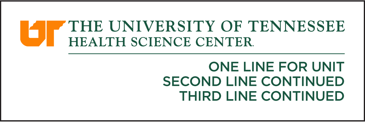 Example of a College/Main Department Lobby Sign with a three lines for unit