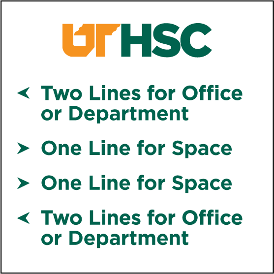 Example of a single multiple space directional panel