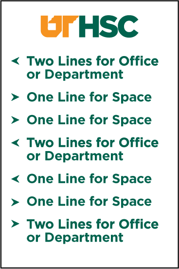 Example of a single multiple space directional panel