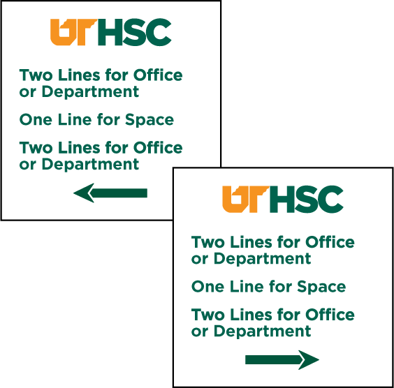 Example of a double multiple space directional panels that needed two signs worth.