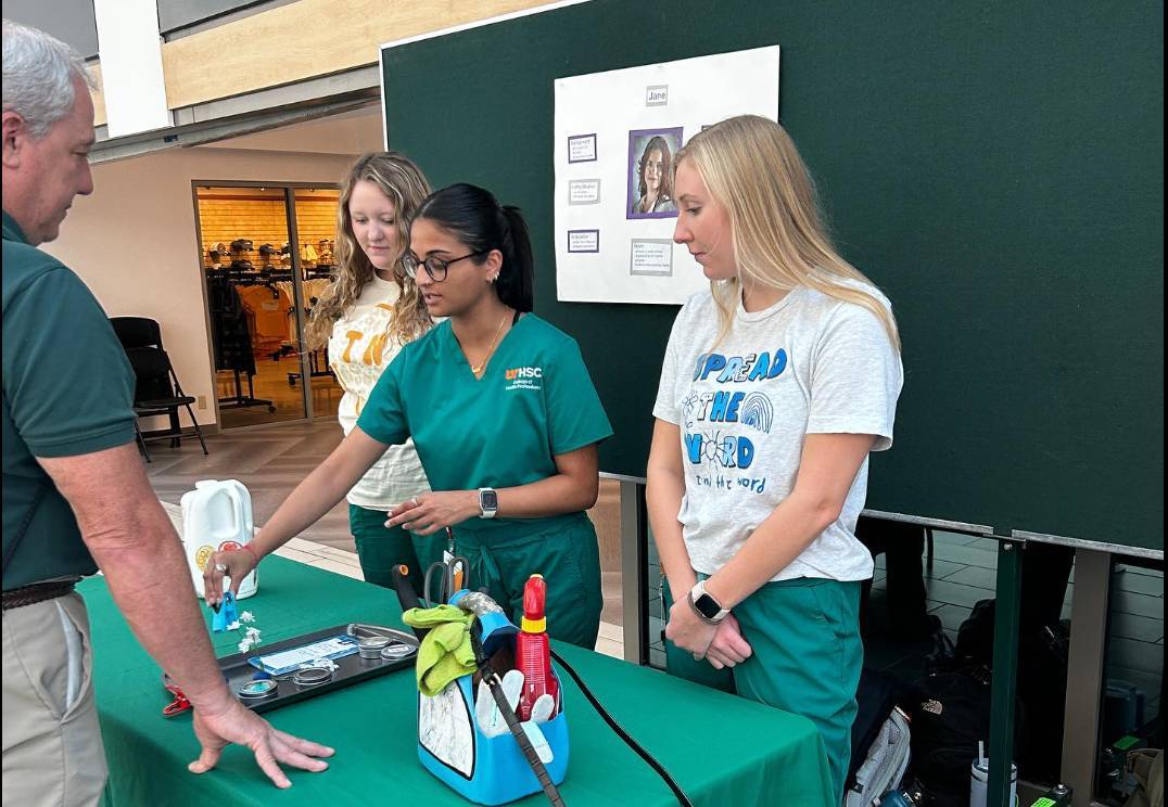 OT students at a presentation