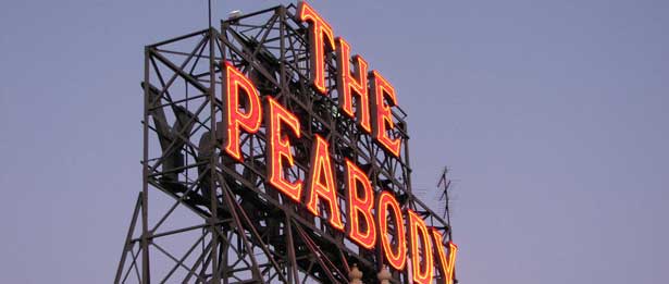 Sign that says the Peabody