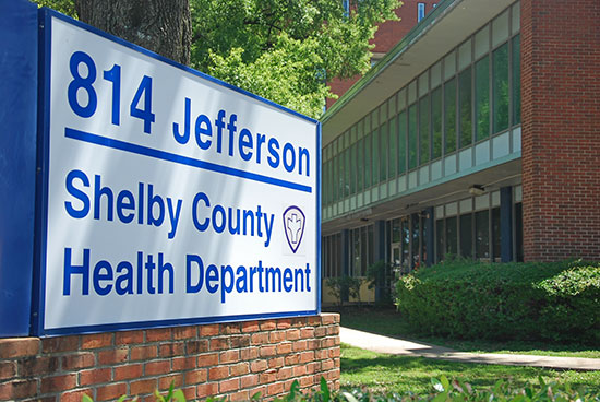 Entrance to the Shelby County Health Department