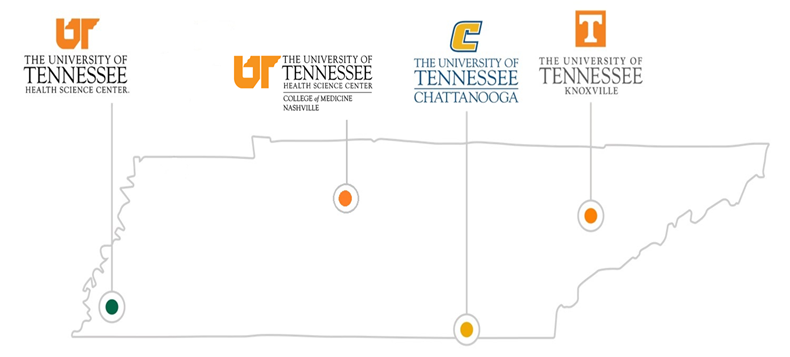 State Map of the UT Intitutions