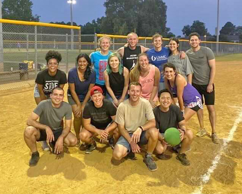 Residents after a game of kickball
