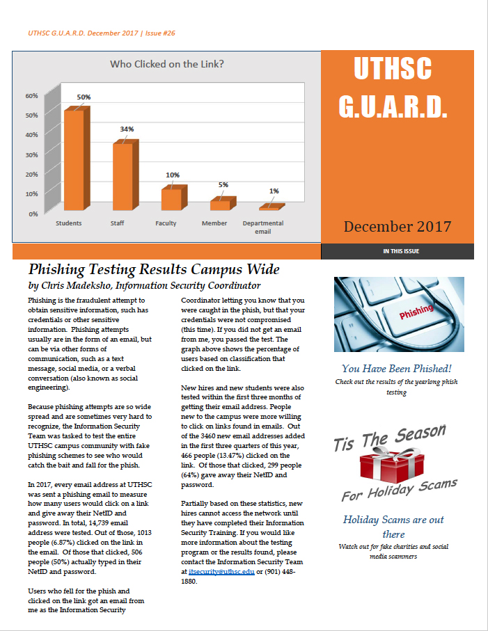 cover of the Dec 2017 Guard newsletter
