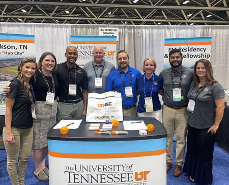 Faculty and residents at the UTHSC booth at national conference