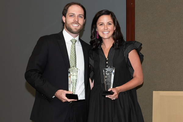 Residents with awards at Graduation