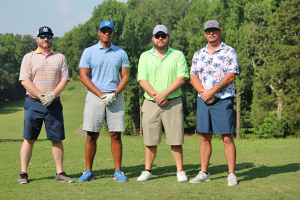 Male residents on a golf course