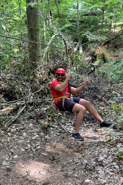 Resident ziplining