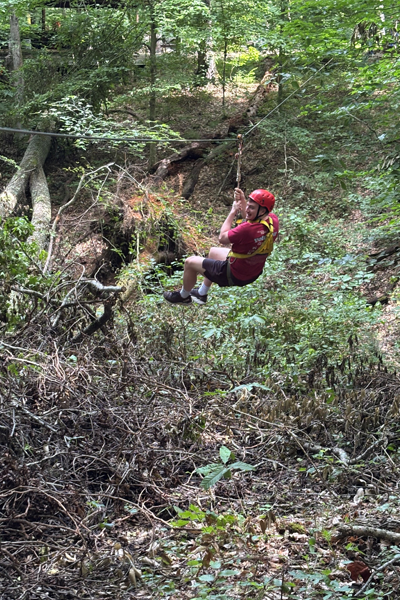 Resident ziplining