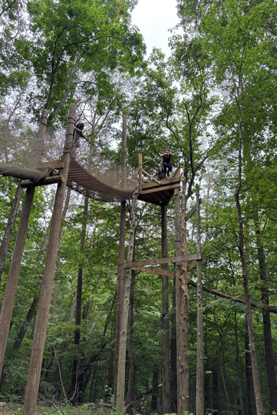 Resident ziplining