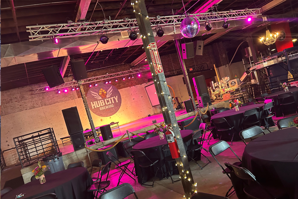 Stage at Hub City Brewing