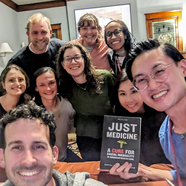 Group of residents and faculty at the book club