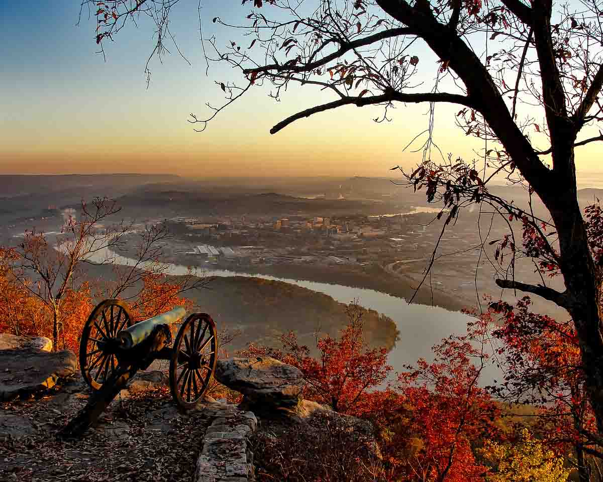 Landscape image overlooking the city of Chattanooga below.