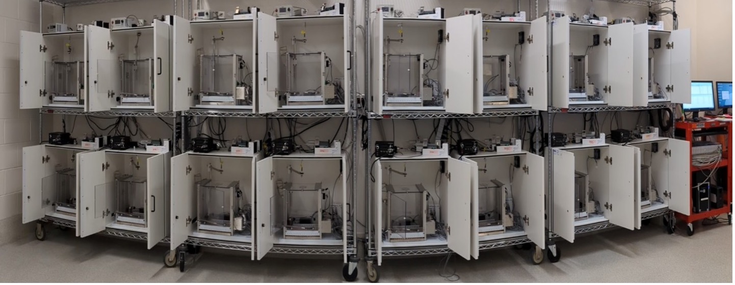 16 extra-tall Med-Associates operant chambers with two retractable levers and two sipper cups allowing concurrent operant self-administration of alcohol and alternative solutions