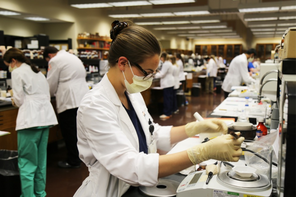 image of student in lab