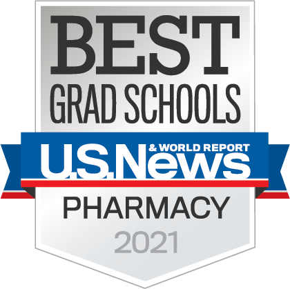 Best Grad School US News Pharmacy 2021 badge