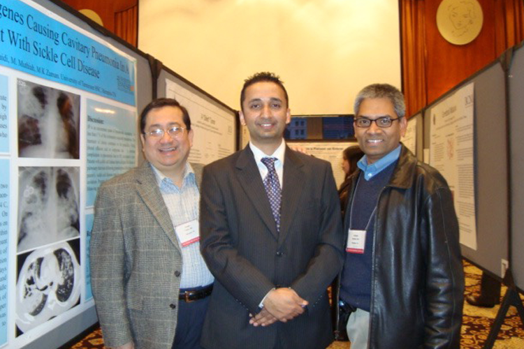 Drs. Freire, Kadaria, and Muthian at a national meeting