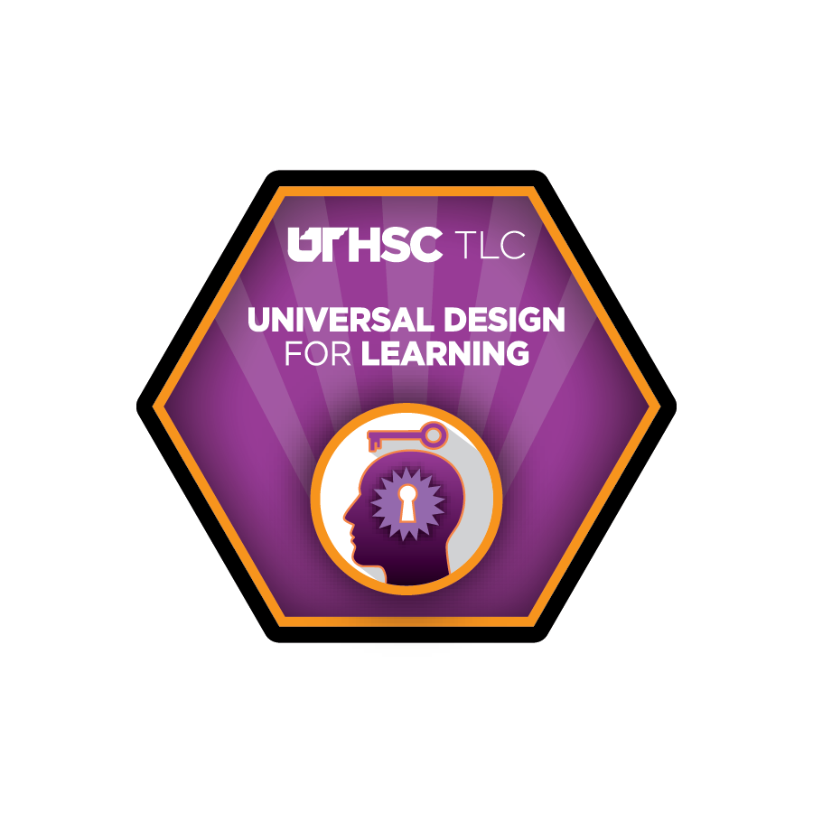 UTHSC TLC Universal Design for Learning Medallion