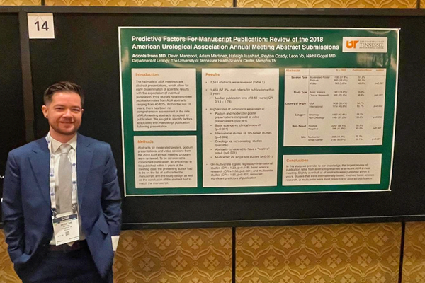 Resident with a poster presentation